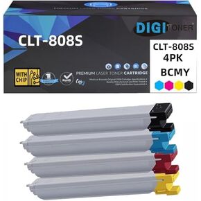 CLT-K808S CLT-C808S CLT-M808S CLT-Y808S Toner Cartridge CLT-808S Replacement for Samsung MultiXpress X4300LX X4250LX X4220RX Printer (23000 Pages,4-Pack-BCMY)