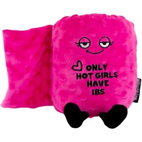 Toilet Roll Plushie - Only Hot Girls Have IBS Silly Toilet Paper Plush, Gift for Best Friend, Cute & Sassy Plush Toy for Gifting