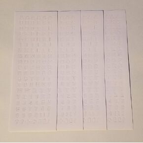 4X Very Small 5mm White Letter Alphabet Stickers and Numbers for Scrapbooking