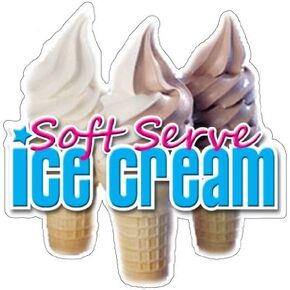 Soft Serve ICE Cream Concession Decal Stand Truck cart