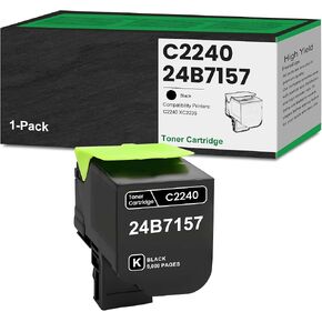 C2240 24B7157 Black Toner Cartridge Remanufactured C2240 Toner Replacement for Lexmark 24B7157 for C2240 XC2235 Toner Cartridge - 1 Pack 24B7157 Black