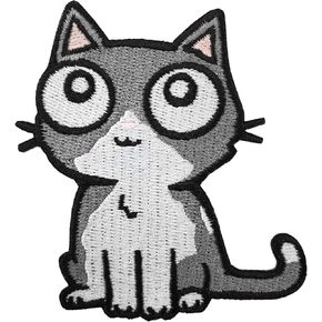 Gray Cat Patch - Hook and Loop Tactical Morale Patch