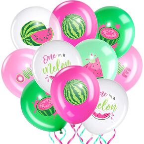 Zomiboo 36 PCS Pathelon Party Party Balloons One Melon Birthday Party Watermelon Decoration Summer Watermelon Balloon Set 1st Birthday Decor
