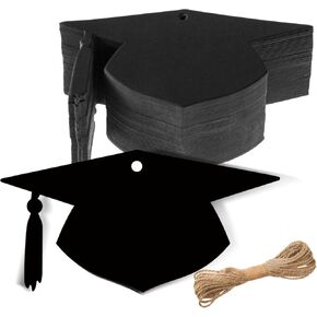 Mixteach 200pcs Caps Cap Cap Tags 2025 تهانينا لورقة Grad Tags Cap Tavor