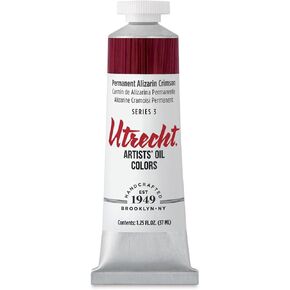 الطلاء النفطي لفنانين Utrecht - دائم Alizarin Crimson ، 37 مل أنبوب