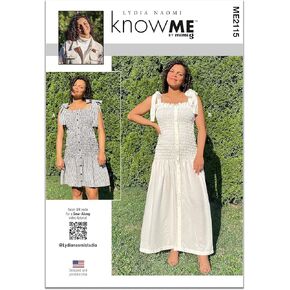 McCall's Misses' Smocked Dress Sewing Pattern Packet by Lydia Naomi, Design Code ME2115, 18-20-22-24-26, Multicolor