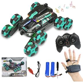 8WD الإيماءات استشعار ستونت سيارات RC ، 2.4 جيجا هرتز ستونت ستونت خارج الطريق سباق الشاحنات ، 360 درجة الدوران من الوجهين تحويل السيارة مع الموسيقى والأضواء أفضل أفكار هدية عيد ميلاد للأطفال 6+