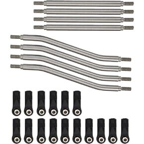 Keenso 8Pcs Stainless Steel RC Steering Link Rod End for Capra AXI03004 Car, Lower Center of