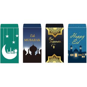 24 PCS عيد مبارك الأموال الأموال 2.88x6.5 بوصة رمضان مبارك مبارك النقدية بطاقة رامادان عيد مبارك الذكرى السنوية