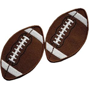 Football Patch Sports Ball, Iron On/Sew On - Appliques for Clothing 3 inches (2 PCS)