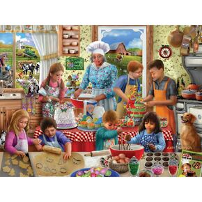 Bits and Pieces - 500 Piece Jigsaw Puzzle for Adults - 18" x 24" - Maggie's Cooking Class - 500 pc Kitchen Baking Jigsaw by Mary Thompson