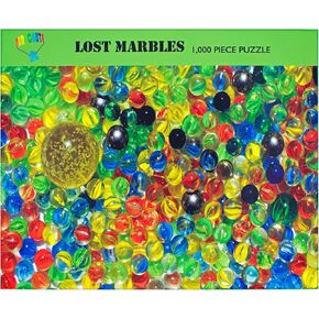 Parachute Puzzles Lost Marbles Puzzle - 1000 Piece Jigsaw Puzzle for Adults Bright Colorful Marbles, Super Fun and Challenging
