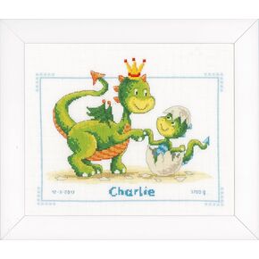 Vervaco Counted Cross Stitch Kit Dragons 10.8" x 8.4"