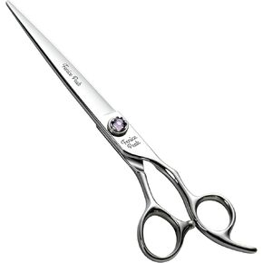 Fenice Peak 7 inch Dog Grooming Scissors Set 4PCS Straight Curved Thinner Chunker Professional Dog Shears Made of Japanese 440C Stainless Steel with Jewelled Screw Durable and Sharp