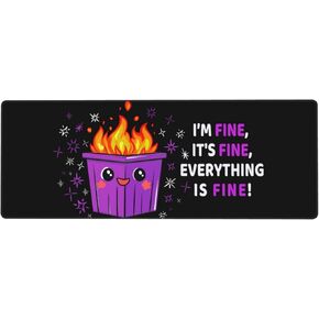 Cat Book Gaming Mouse Pad, 31.5 x 11.8 Inch Large Mouse Pads for Computer Laptop, Keyboard Mouse Mat with Non-Slip Base Desk Decor Home Office