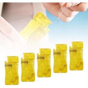 5 PCS أصفر إبرة تلقائي لخياطة اليدين ، 2024 أداة Threader Simple Threadle Simple لخياطة جهاز الإبرة ، دليل الخياطة ذاتيا لخياطة اليدين ، خياطة الخيط