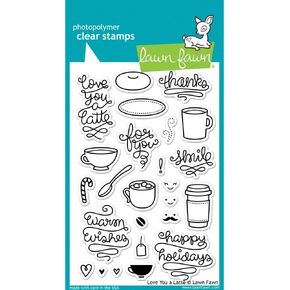 Lawn Fawn Clear Stamps - Love You A Latte (LF704)
