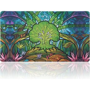 Playmat لـ MTG 24x14 بوصة ، Playmat for Magic the Gathering مع قاعدة مطاطية غير قابلة للانزلاق وحواف مخيط ، تشمل حقيبة التخزين - مثالية لبطاقة لعبة MTG/RPG/CCG.