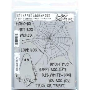 Tim Holtz Cling Stamps Boo Crazy - CMS495