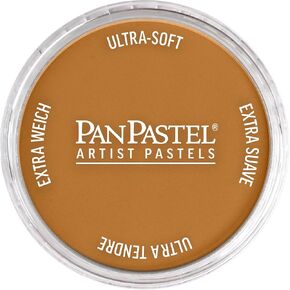 Panpastel Artist Pastels by Golden ، Raw Sienna ، 2.44 " / 62 مم قطره ، باستيل فنان محترف ، تنسيق فريد من نوعه (يشبه الكيك)