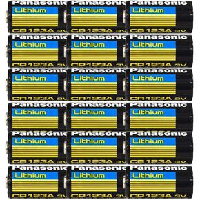 Panasonic Lithium CR123A 3V Photo Lithium Battery (Pack of 16)