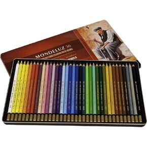 Koh-I-Noor Mondeluz Aquarelle Watercolor Pencil Set, 12 Assorted Colors in Tin, 1 Each (FA3722.12)