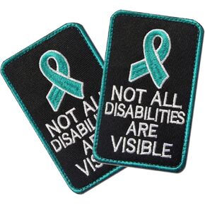 2 PCS Service Dog Patches ليست كل الإعاقات مرئية - شارات التزيين القابلة للإزالة للخدمة وتوجيه الكلاب شعارات متينة لسهولة تحديد كلاب الخدمة