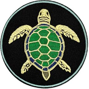Sea Turtle Iron On Patch | Turtle Applique Embroidered Patches Iron On/Sew On | Ocean Life Cartoon Kids Children Iron On Patches for Holes, Clothing, Dress, Jeans, Hat, Backpacks, Clothes 3.5 Inch