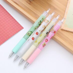 4PCS Multicolor Student Gel Pen Cute Fruit Series Stationery Pens School Ballpoint Office Z5U5 Pen Stationery Rollerball Pens