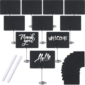 48PCS Mini Chalkboard Signs,4"x3" Black Small Chalkboard with Metal Stand Water Based Chalk Tabletop Label Blackboard Sign Price Food Tags Labels for Party Buffet Bakery