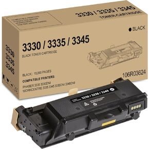 3330 3335 3345 أسود كبير من القدرات عالية السعة حبر خرطوشة متوافقة مع Xerox 106R03624 ل Xerox Phaser 3330 3330dni WorkCentre 3335 3345 3335DNI 3345DNI Printer ، 1 Pack