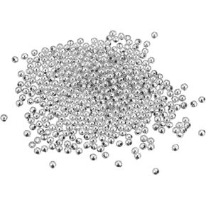 uxcell 4000Pcs Smooth Round Spacer Beads, 2mm Spacer Loose Ball Beads for Jewelry Making Bracelet Necklace DIY, Bronze