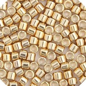 Miyuki Delica 8/0 RD 3.3gms DB0034 Japanese Seed Beads - Light Gold 24kt Plated - D34