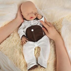 Vollence 12 inch Sleeping Reborn Baby Doll Silicone Full Body Girl Eye Closed Stress Relief Anti-Stress Toys for Kids Toddlers Child Children Birthday Chirstmas Gifts - Girl