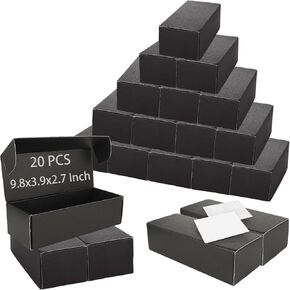 20 PCS 9.8x3.9x2.7 Inch Trading Card Storage Box 600 Count Black Baseball Card Box Corrugated Cardboard Sports Cards Storage Boxes for cards, Each can hold 600 cards