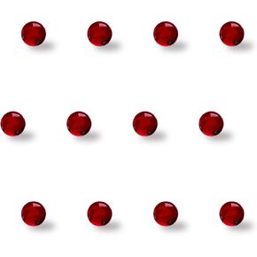 Ruby Pearl, 4mm Ruby Beads Balls - 12 Pack - 4mm OD Ruby Pearls for Heat Retention in Lab Experiment, Bracelets, Necklaces, and Crafts
