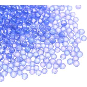 HARFINGTON 10pcs Resin Bubble Beads, 100g 1.5-2mm Iridescent Glass No Hole Tiny Beads for DIY Silicone Mold Art Fillings Jewelry Making, Transparent