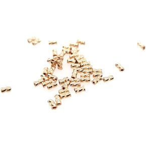 50pcs 14/20 Yellow Gold Filled Twist Tube Crimp Beads, 3 X 1.5MM, by CRAFT WIRE