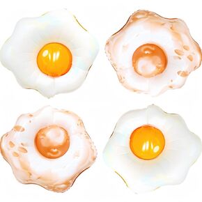 4Pcs Giant Fried Egg Balloons with Syrup and Butter/Great for Breakfast & Brunch Party,Egg Party,Easter Party/Pancakes & Pajamas Party Decorations/Pajama Party/Woodland Picnic BBQ Baby Shower