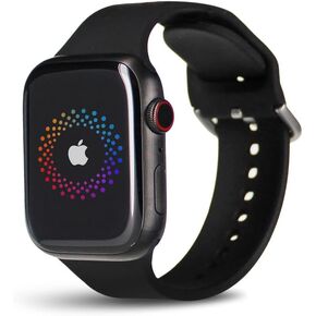 Apple Watch Series 7 GPS + Cellular, 45mm Midnight Aluminum Case with Midnight Sport Band - Regular (Renewed)