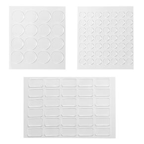 Heavy Duty Double Sided Tape Set, 90PCS Reusable Clear Nano Sticky Pads, Perfect for DIY Crafts, Car, Home & Office Wall Applications, 3 Shapes