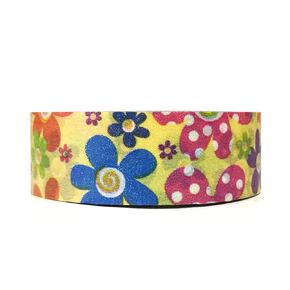 Wrapables Colorful Patterns Washi Masking Tape, Maroon Chevron