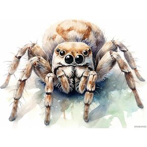 Upablunso Watercolor Spider 5D الماس مجموعات الطلاء الفنية جولة كاملة الحفر الماسي فن DIY الطلاء من قبل الماس مجموعات للمبتدئين CRISTAL CROSS DECER