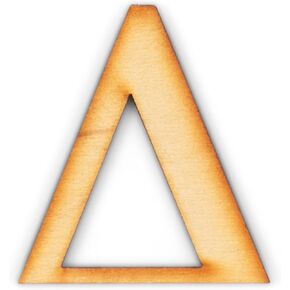 2 Pack Official Greek Wooden Letters for Crafts, Delta - 1" Classic Font Single Layer Wooden Greek Letters - Precision Cut Natural Wood Letter for Sorority/Fraternity Paddles and DIY Projects