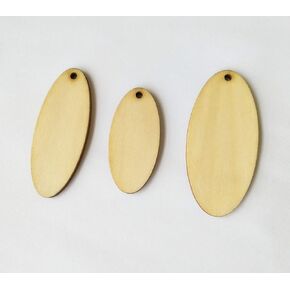 30pcs Oval الخشب غير المكتمل فارغًا ، فراغات مجوهرات خشبية ، أقراط خشبية فارغة ، فراغات بالليزر القطع الناقص بالليزر ، أقراط دمعة (أحجام مزيج)