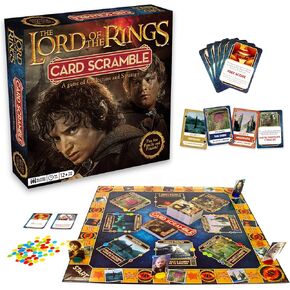 لعبة لوحة Aquarius Lord of the Rings Card Scramble - لعبة حفلات عائلية ممتعة للأطفال والمراهقين والكبار - هدية ليلية مسلية - البضائع المرخصة رسميًا