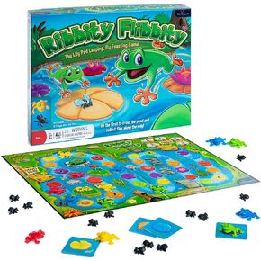 RIBBITY FLIBBITY ، لعبة Lily Pad ، لعبة Fly Fiesting ، لعبة اللوحة المرحة التي تحمل عنوان الضفدع