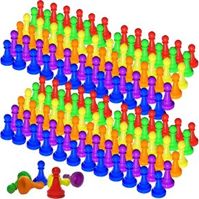 120 PCS 1 بوصة من البلاستيك بيدل شطرنج قطع ألعاب ألعاب متعددة الألوان لعلامات الطاولة ، ألعاب الطاولة