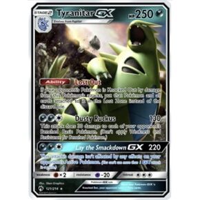 SM8 Lost Thunder - Tyranitar GX - 121/214 - Ultra Rare - NM/M - 100 ٪ بطاقة أصلية مضمونة 100 ٪