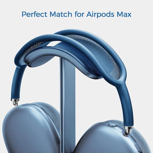 حامل سماعة رأس MaGrnce لأجهزة Airpods Max مع حامل سماعة رأس من الألومنيوم لوضع السكون مع قاعدة مضادة للانزلاق ووسادة جلدية واقية للمنزل/غرفة الألعاب/متجر تخزين/عرض سماعات الرأس (رمادي داكن) in Kuwait